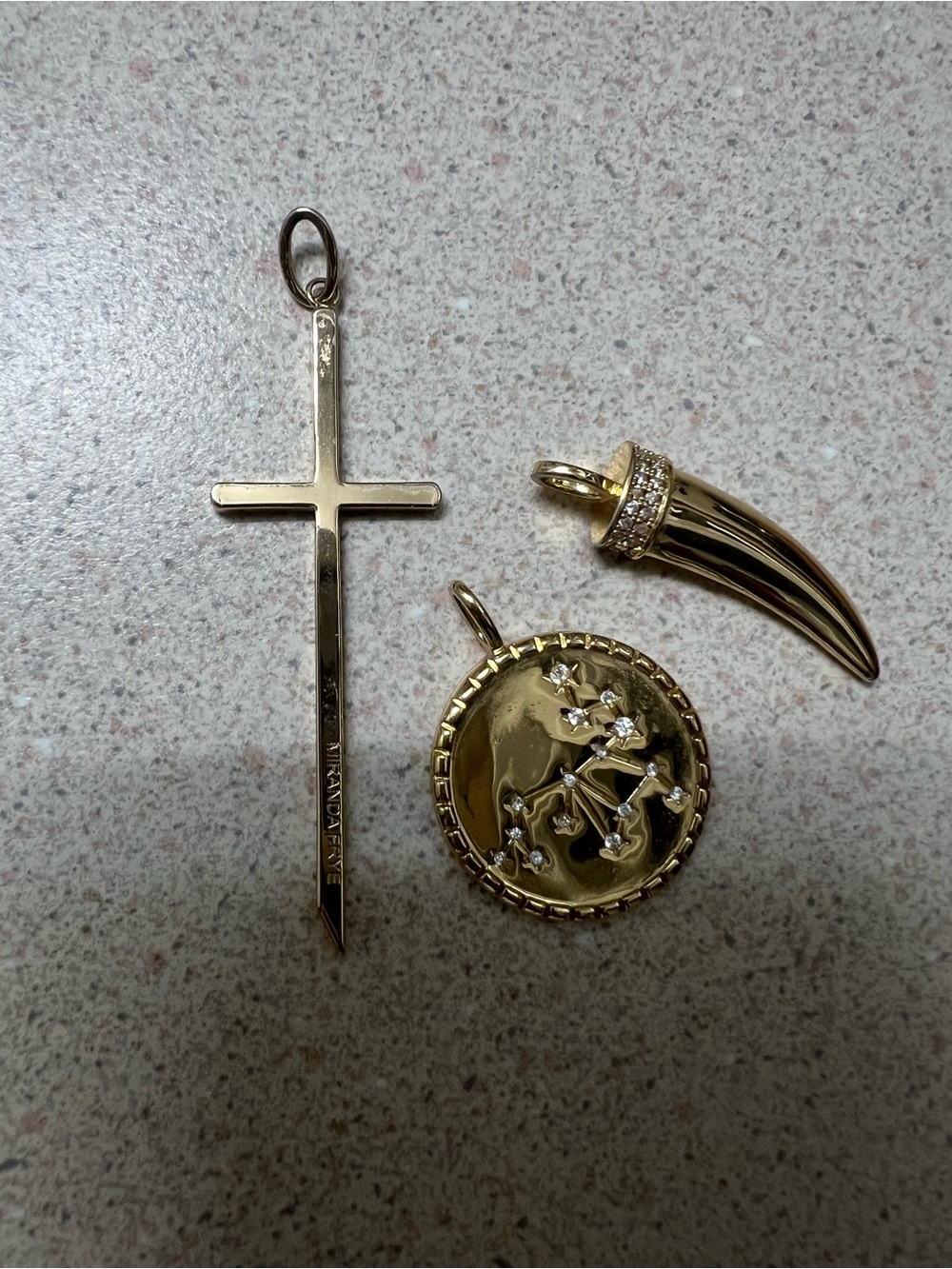 Miranda Frye Gold Plated Cross Charm Pendant - Picture 2 of 5